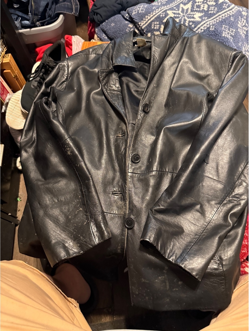 Bresnick & Mood Women's Genuine Leather Black Blazer Jacket 2X